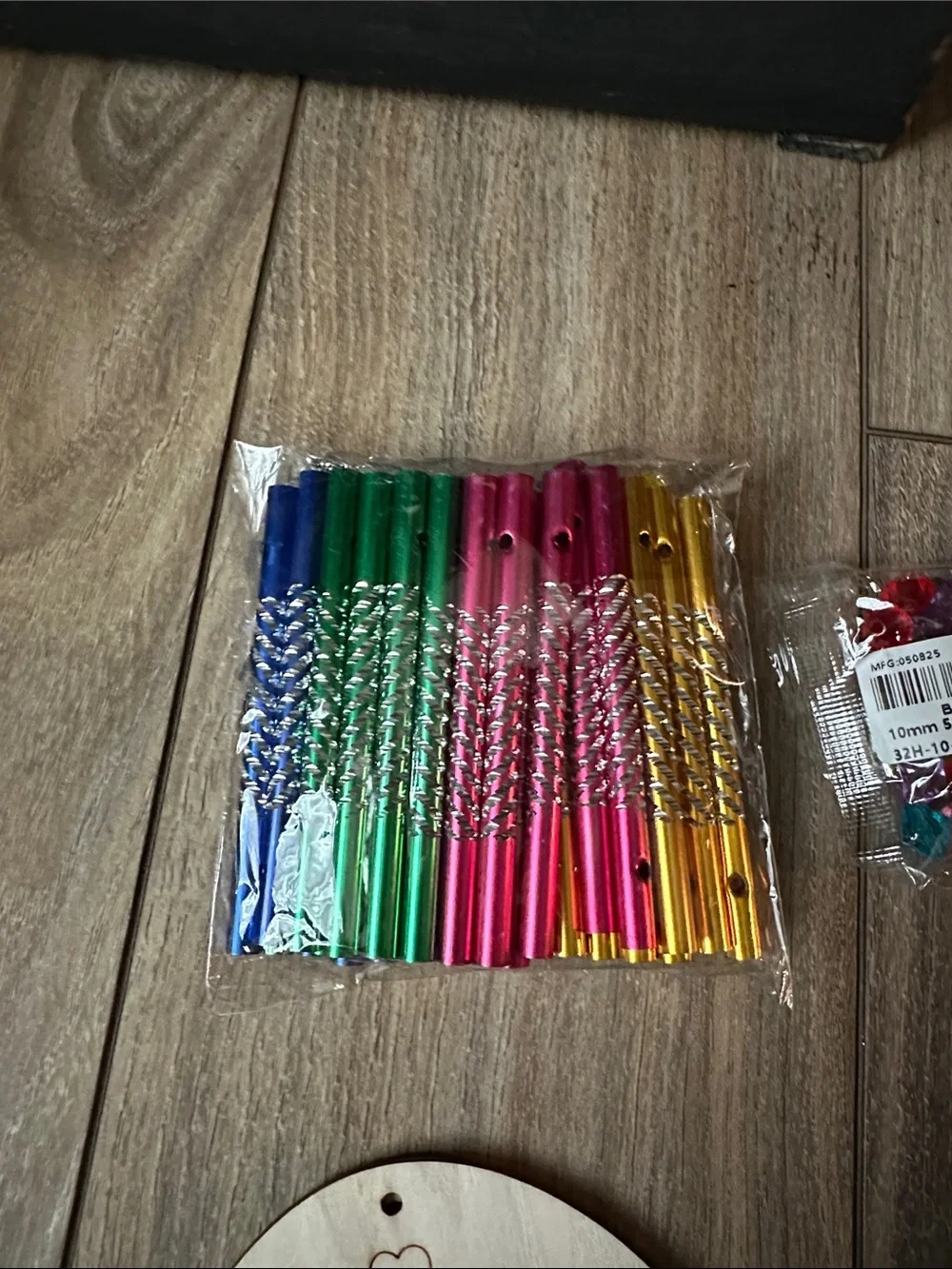 DIY Rainbow Wind Chime Craft Kit - Multicolor set of 12